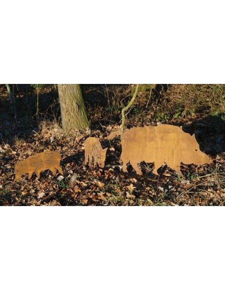Wildschwein, Fasan und Auerhahn Edelrost Wildschwein 100 cm breit Edelrost-Wildschwein für Ihren Garten, Wald oder Landhaus
Bre