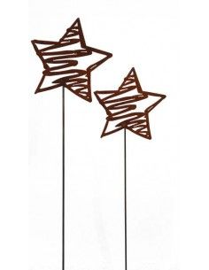 Bleistiftzeichnung Liebe und Skizzen Deko Stern Bleistiftzeichnung als Gartenstecker - Skizzen Stern - klein - 32 cm breit 
D