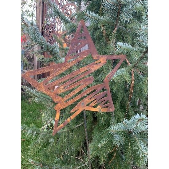 Weihnachtsdeko Stern Bleistiftzeichnung als Gartenstecker - Skizzen Stern - klein - 32 cm breit 

Deko Stern im Bleistift Desi