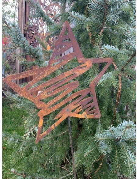 Sterne - Weihnachtstern Deko Stern Bleistiftzeichnung als Gartenstecker - Skizzen Stern - groß - 37 cm breit 


Deko Stern im