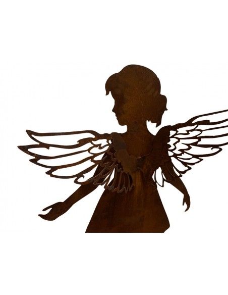 Rost Engelfiguren groß ab 100 cm für den Garten  Gartenengel - Anna-Lisa - gross - auf Standplatte - Gr. 3 Höhe 110 cm Edelrost 