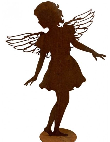 Rost Engelfiguren groß ab 100 cm für den Garten  Gartenengel - Carolina - gross - auf Standplatte - Gr. 3 Höhe 104 cm Edelrost G