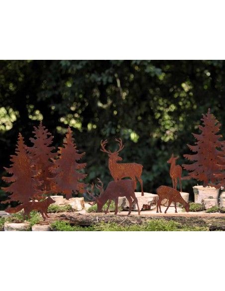 Mini Wald Tannenstecker 5  -  25 CM HOCH durchbrochen 