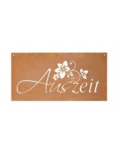 Gartenschild - Auszeit - Höhe 30 cm - Breite 60 cm