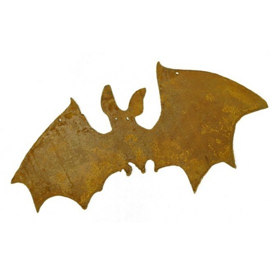 Halloween Deko für den Garten aus Metall Edelrost 3er Set Fledermäuse Dekofiguren - Set Dekoratives 3er Set Edelrost-Fledermäuse