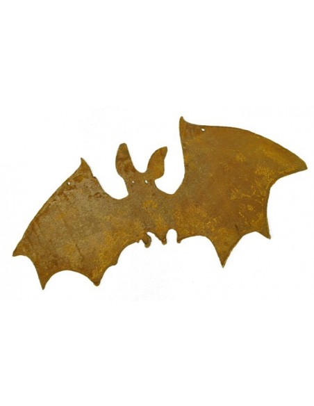 Halloween Deko für den Garten aus Metall Edelrost 3er Set Fledermäuse Dekofiguren - Set Dekoratives 3er Set Edelrost-Fledermäuse