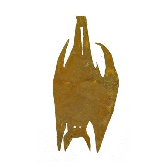 Halloween Deko für den Garten aus Metall Edelrost 3er Set Fledermäuse Dekofiguren - Set Dekoratives 3er Set Edelrost-Fledermäuse