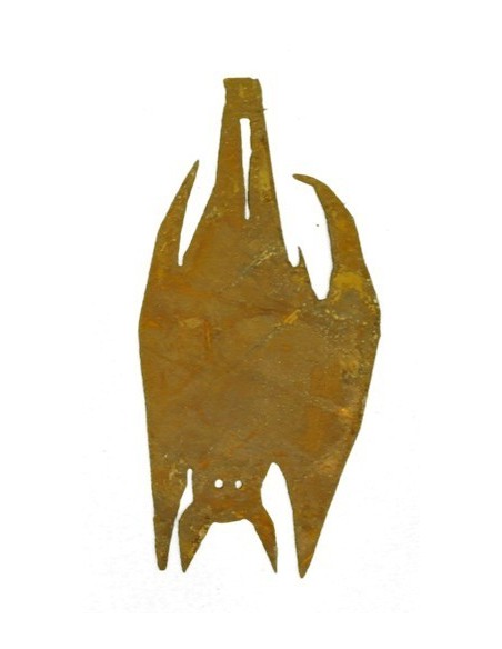 Halloween Deko für den Garten aus Metall Edelrost 3er Set Fledermäuse Dekofiguren - Set Dekoratives 3er Set Edelrost-Fledermäuse