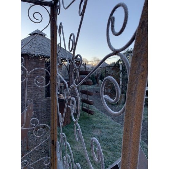 Pavillon und Kiosk Rank-Pavillon Metall Oase mit Kuppel 2,5 x 2,5 x 3,5 m Wie in einer OASE im Grünen ist dieser Rankpavillon au