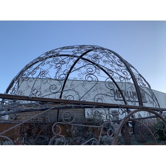 Pavillon und Kiosk Rank-Pavillon Metall Oase mit Kuppel 2,5 x 2,5 x 3,5 m Wie in einer OASE im Grünen ist dieser Rankpavillon au