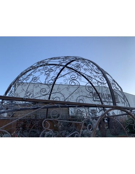 Pavillon und Kiosk Rank-Pavillon Metall Oase mit Kuppel 2,5 x 2,5 x 3,5 m Wie in einer OASE im Grünen ist dieser Rankpavillon au