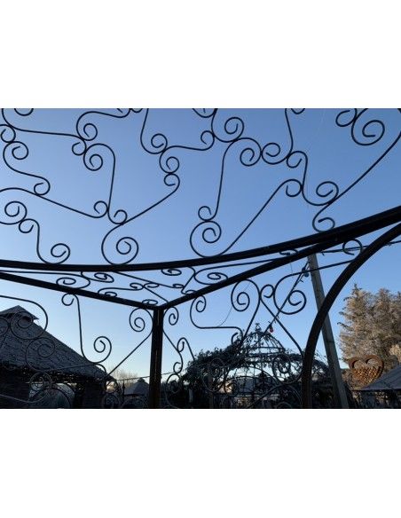 Pavillon und Kiosk Rank-Pavillon Metall Oase mit Kuppel 2,5 x 2,5 x 3,5 m Wie in einer OASE im Grünen ist dieser Rankpavillon au