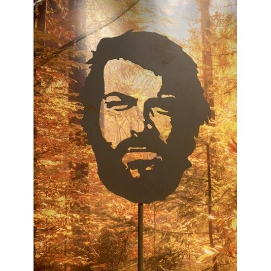 Start Bud Spencer Gartenstecker - Kopf 30 cm hoch 
Kopf 30 cm hoch
Stab 120 cm
