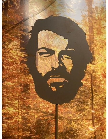 Start Bud Spencer Gartenstecker - Kopf 30 cm hoch 
Kopf 30 cm hoch
Stab 120 cm
