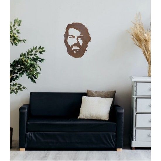 Menschen und Silhouetten Bud Spencer Wandbild Metall - 30 cm hoch - klein Das Metall Wandbild Bud Spencer ist eine Hommage an di