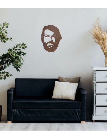 Menschen und Silhouetten Bud Spencer Wandbild Metall - 30 cm hoch - klein Das Metall Wandbild Bud Spencer ist eine Hommage an di