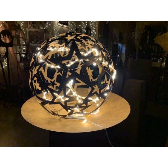 Sterne - Weihnachtstern Deko Sternkugel aus Edelrost - offene Sterne - klein Ø 30 cm Sternkugel aus Edelrost klein - offene Ster