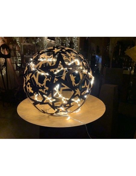 Sterne - Weihnachtstern Deko Sternkugel aus Edelrost - offene Sterne - klein Ø 30 cm Sternkugel aus Edelrost klein - offene Ster