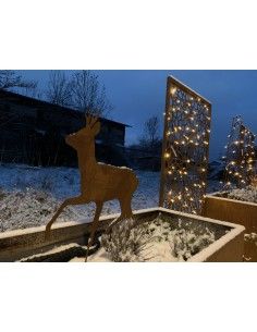 Weihnachtsdeko Gehender Rehbock als Gartenstecker Höhe 72 cm -  Größe 2 
Gehender Rehbock auf kurzem Stab
Größe 2
Höhe 72 cm
 2