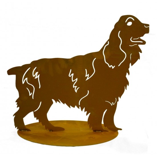 Deko Hunde Cocker Spaniel - Dekofigur Hund, Breite 50 cm Dekofigur Cocker Spaniel als Gartendeko Hund aus Metall
Höhe: 45 cm
Bre