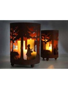 Deko Rotkäppchen Windlicht Gr. 1 - Ø 20 cm 2