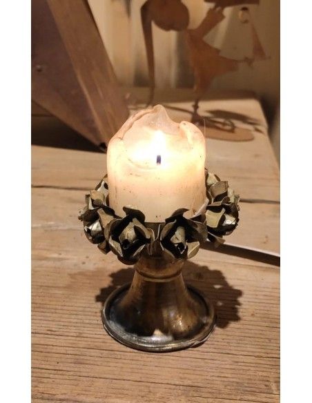 Weihnachtsdeko Kerzenständer - Rania - Antik Gold Höhe 8 x 8 cm Ø 