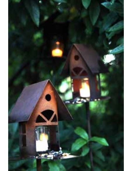 Vogelhäuser Deko Vogelhaus mit Steg zum Stecken - Höhe 22 cm (groß) Edelrost Vogelhaus mit Steg -  mit Hülse - groß

Höhe Voge