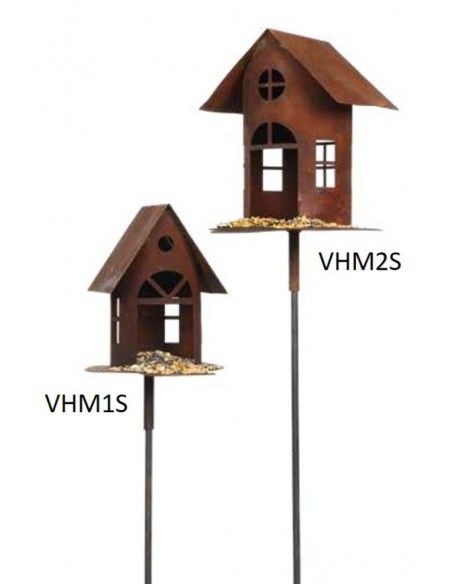 Vogelhäuser Deko Vogelhaus mit Steg zum Stecken - Höhe 22 cm (groß) Edelrost Vogelhaus mit Steg -  mit Hülse - groß

Höhe Voge