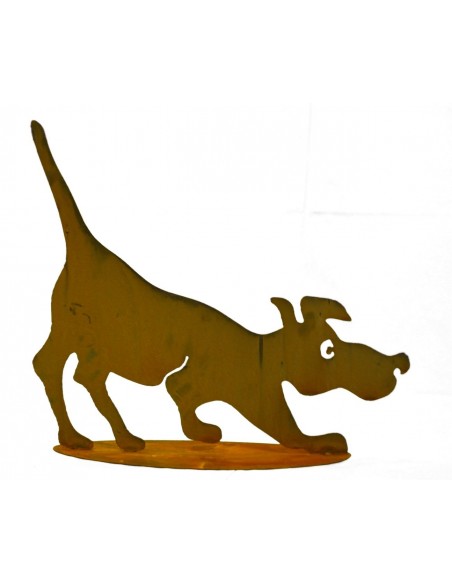 Deko Hund "Schnuffi" - Gartendeko aus Edelrost
