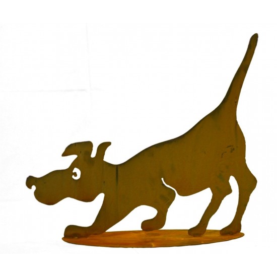 Deko Hund "Schnuffi" - Gartendeko aus Edelrost