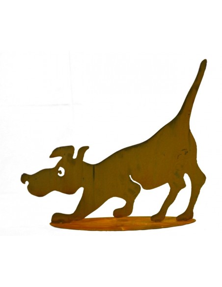 Deko Hund "Schnuffi" - Gartendeko aus Edelrost