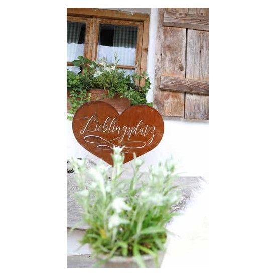Lieblingsplatz Schilder und Schriftzug Lieblingsplatz Herz zum Hängen, Höhe 34 cm, Breite 45 cm Lieblingsplatz Herz zum Hängen
