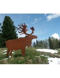 Elche + Nordische Deko Deko Elch 60 cm groß - Edelrost Elchfigur 
Dieser große Deko Elch passt perfekt zur skandinavischen Weih 2