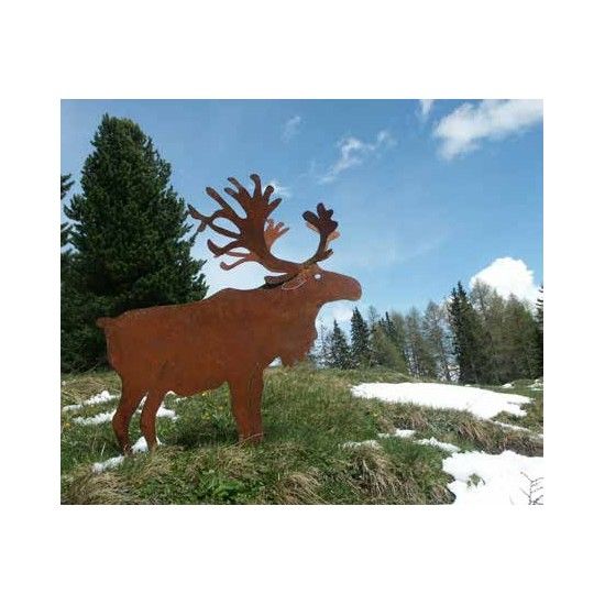 Elche + Nordische Deko Deko Elch 60 cm groß - Edelrost Elchfigur 
Dieser große Deko Elch passt perfekt zur skandinavischen Weih