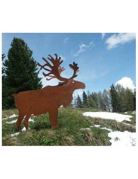 Elche + Nordische Deko Deko Elch 60 cm groß - Edelrost Elchfigur 
Dieser große Deko Elch passt perfekt zur skandinavischen Weih