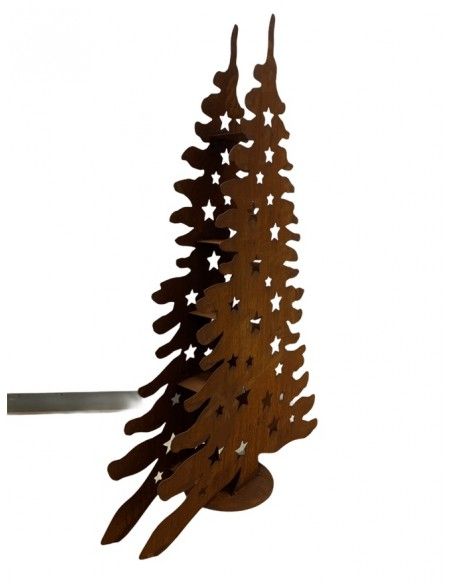 Weihnachtsbaum Metall und Edelrost Doppelter Christbaum mit