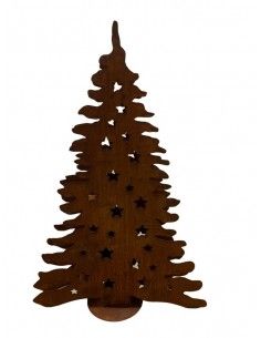 XXL Bäume ab 120 cm Doppelter Christbaum mit Zwischenböden für Teelichter 120 cm - Metall 
Metall Weihnachtsbaum für echte Kerz