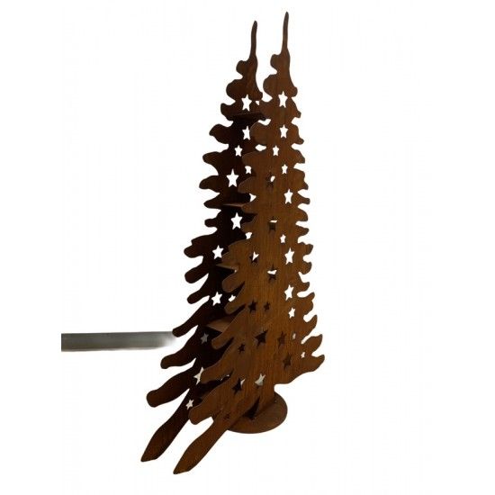 XXL Bäume ab 120 cm Doppelter Christbaum mit Zwischenböden für Teelichter 120 cm - Metall 
Metall Weihnachtsbaum für echte Kerz