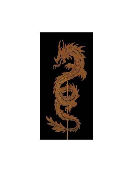 Hexen, Elfen, Drachen und Mystisches Chinesischer Drache als Gartenstecker - 60 cm Groß Der chinesische Drache umwickelt die Sta