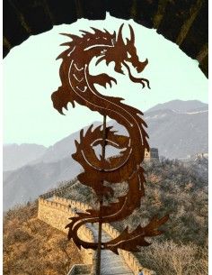 Hexen, Elfen, Drachen und Mystisches Chinesischer Drache als Gartenstecker - 60 cm Groß Der chinesische Drache umwickelt die Sta 2