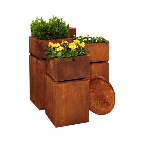 Start Topf ohne Rand, auf vier Kugeln, h 25cm 40 x 40 cm  h 25cm 40 x 40 cm