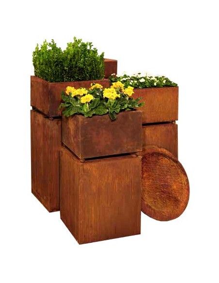 Start Topf ohne Rand, auf vier Kugeln, h 25cm 40 x 40 cm  h 25cm 40 x 40 cm