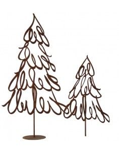 Weihnachtsbaum Metall und Edelrost Weihnachtsbaum Modern als Strichzeichnung - Skizzenbaum 120 cm hoch mit Steckverbindung 
Met 2