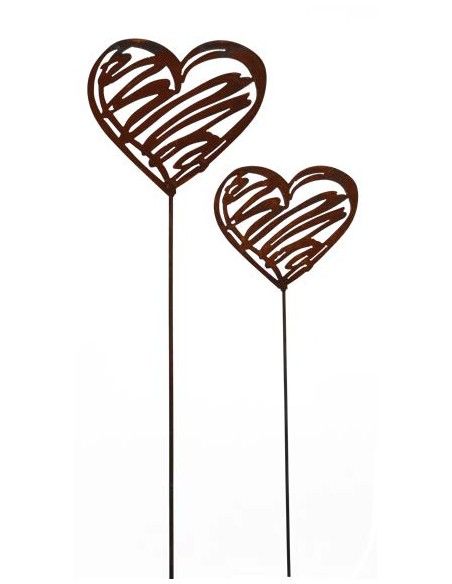 Weihnachtsdeko Herz Bleistiftzeichnung als Gartenstecker - Skizzen Herz - klein - 28 cm breit 
Deko Herz im Bleistift Design
B