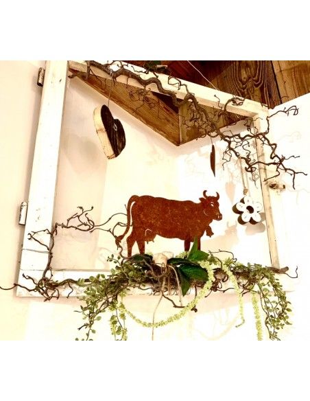 Allgäu Deko Edelrost Deko Kuh klein 30 x 20 cm auf Platte Original Allgäuer Viehscheid Kuh 
Die Original Allgäuer Rost Kuh in k