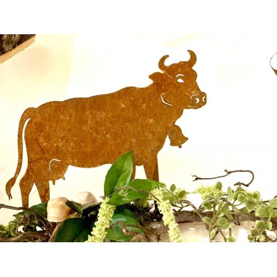 Allgäu Deko Edelrost Deko Kuh klein 30 x 20 cm auf Platte Original Allgäuer Viehscheid Kuh 
Die Original Allgäuer Rost Kuh in k