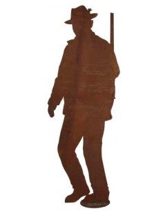 Menschen und Silhouetten Dekofigur Jäger Paul groß mit Steckrohr Höhe 180 cm Lebensgroße Figur Jäger Paul passt perfekt als Deko