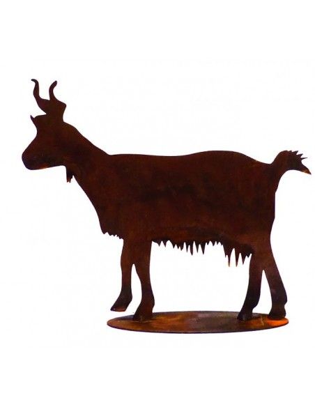 Tiere - Edelrost Tierfiguren Ziegenbock - Tim - auf Platte - Höhe 20 cm Ziegenbock "Tim" auf Bodenplatte zum Stellen.

Höhe 20