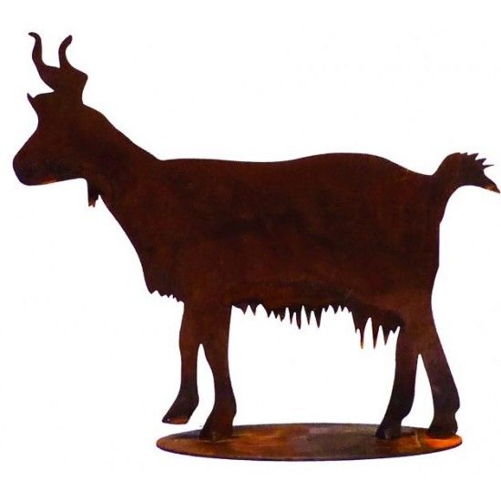 Tiere - Edelrost Tierfiguren Ziegenbock - Tim - auf Platte - Höhe 20 cm Ziegenbock "Tim" auf Bodenplatte zum Stellen.

Höhe 20