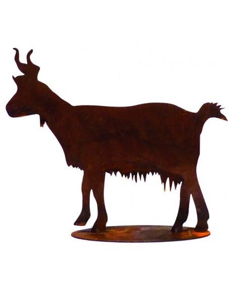 Tiere - Edelrost Tierfiguren Ziegenbock - Tim - auf Platte - Höhe 20 cm Ziegenbock "Tim" auf Bodenplatte zum Stellen.

Höhe 20